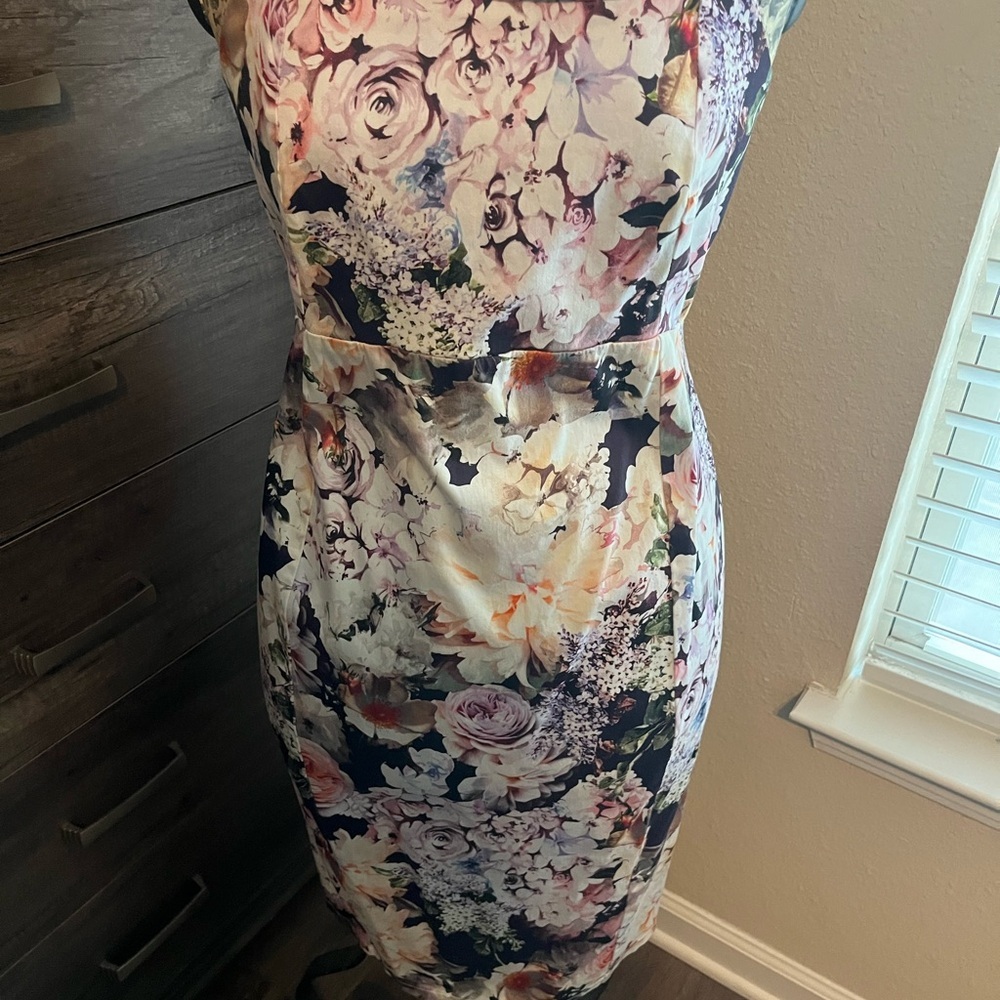 ASOS Floral Sheath Midi Dress for Wedding Guest